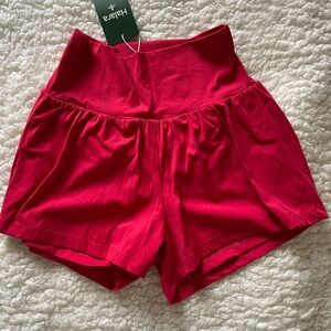 HALARA Women's High Waist Shorts in Vibrant Red